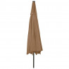 Parasol ogrodowy z LED, 400 cm, taupe