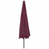 Parasol ogrodowy z LED, 400 cm, bordowy