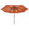 Parasol ogrodowy z LED, 400 cm, terakota