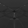 Parasol ogrodowy z LED, 400 cm, czarny