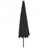 Parasol ogrodowy z LED, 400 cm, czarny