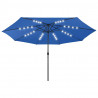 Parasol ogrodowy z LED, 400 cm, niebieski
