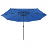 Parasol ogrodowy z LED, 400 cm, niebieski