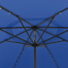 Parasol ogrodowy z LED, 400 cm, niebieski