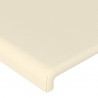 Rama łóżka z zagłówkiem, kremowa, 90x200 cm, sztuczna skóra