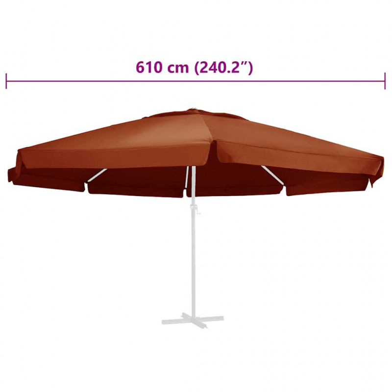Pokrycie do parasola ogrodowego, terakotowe, 610 cm