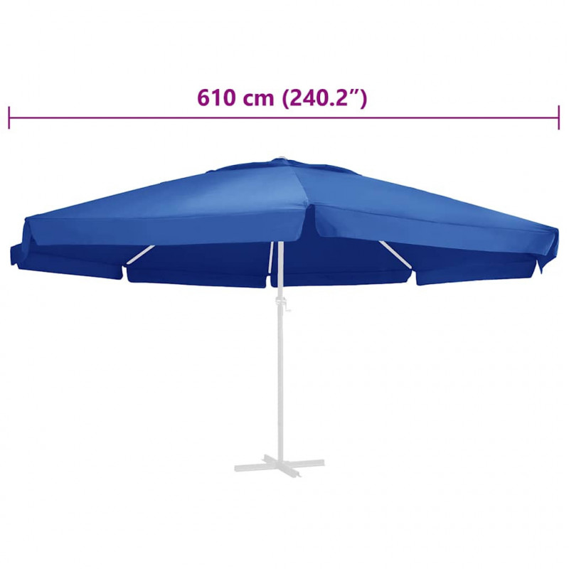 Pokrycie do parasola ogrodowego, lazurowe, 610 cm
