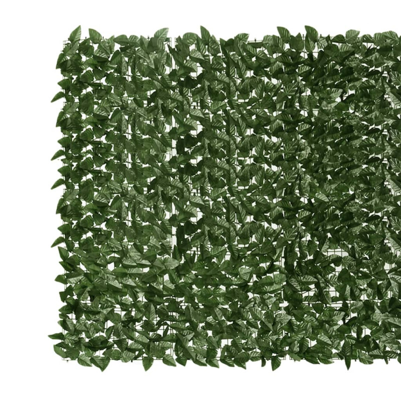 Parawan balkonowy, ciemnozielone liście, 400x150 cm