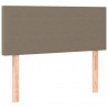 Łóżko kontynentalne z materacem, taupe, tkanina, 90x190 cm