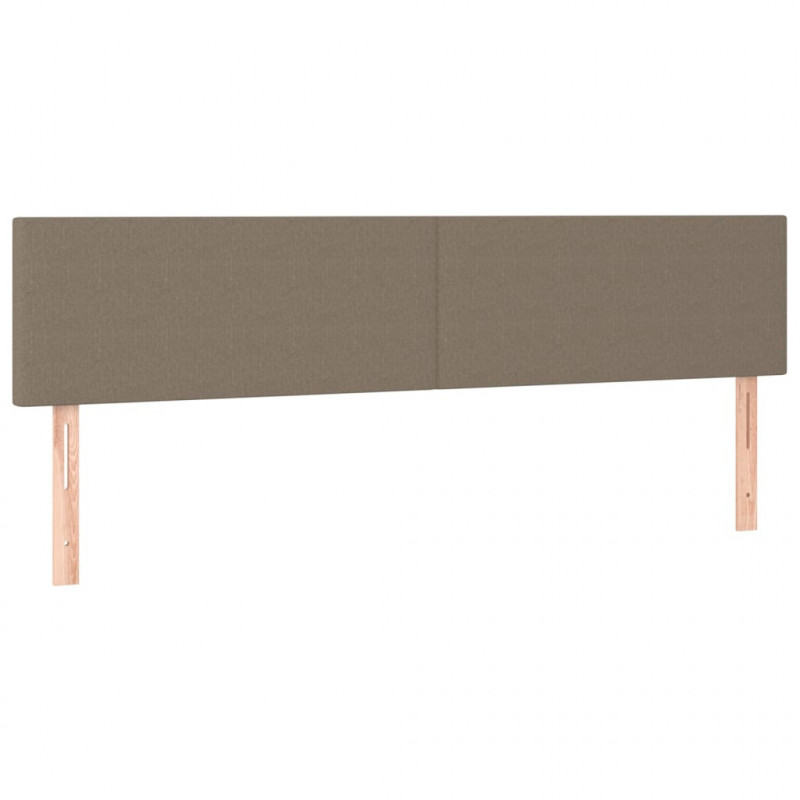 Łóżko kontynentalne z materacem, taupe, tkanina, 80x200 cm