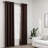 Zasłony stylizowane na lniane, 2 szt., taupe, 140x245 cm