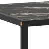 Stolik kawowy, szkło w kolorze czarny marmur, 100x50x35 cm