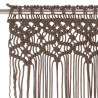 Zasłona z makramy, kolor taupe, 140 x 240 cm, bawełna