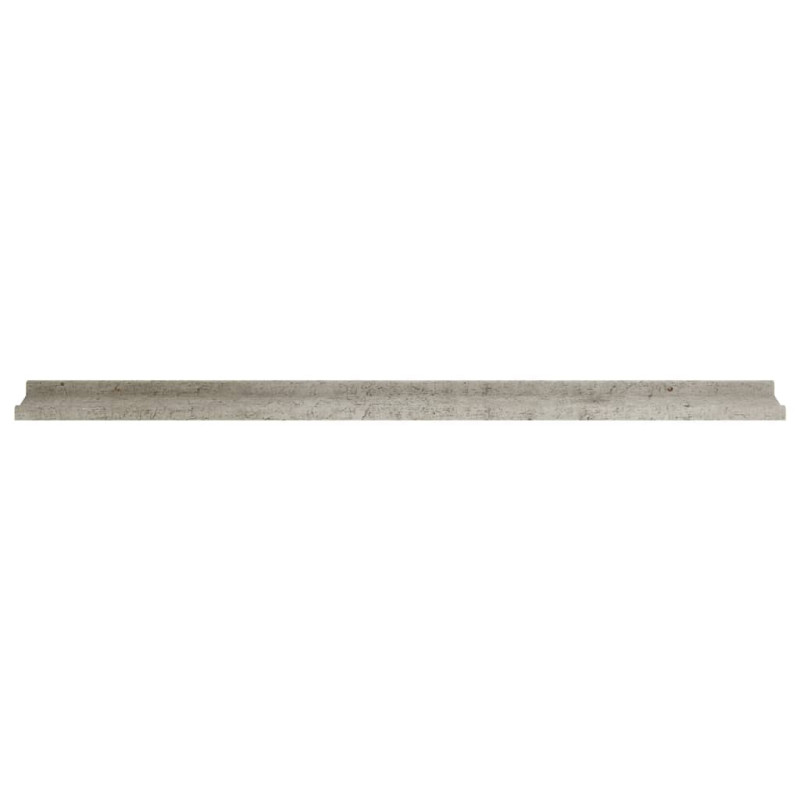 Półki ścienne, 4 szt., szarość betonu, 115x9x3 cm