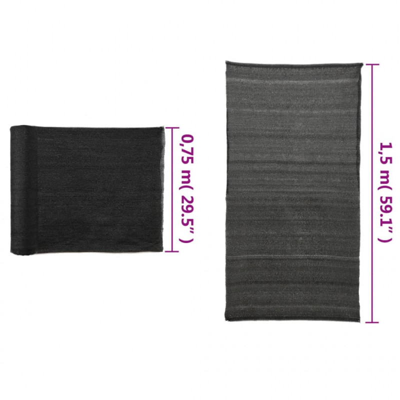 Siatka osłaniająca HDPE, 1,5x50 m, czarna, 150 g/m²