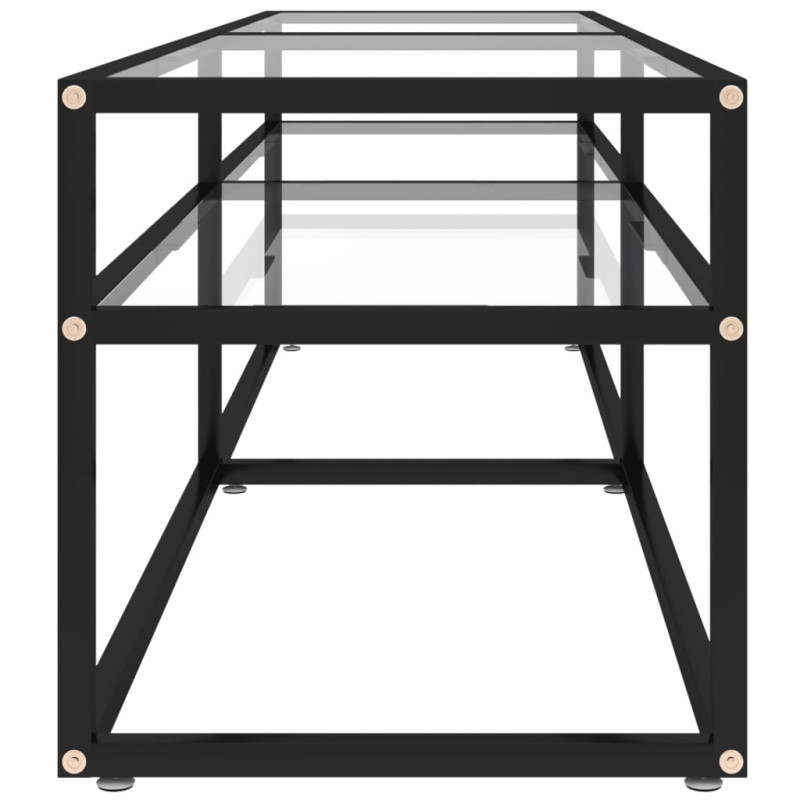 Szafka pod TV, przezroczysta, 160x40x40,5 cm, hartowane szkło