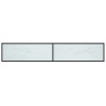 Szafka pod TV, biały marmur, 220x40x40,5 cm, szkło hartowane