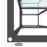 Szafka pod TV, biały marmur, 220x40x40,5 cm, szkło hartowane