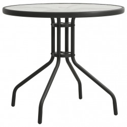 Stolik bistro, antracytowy, Ø80x71 cm, stal