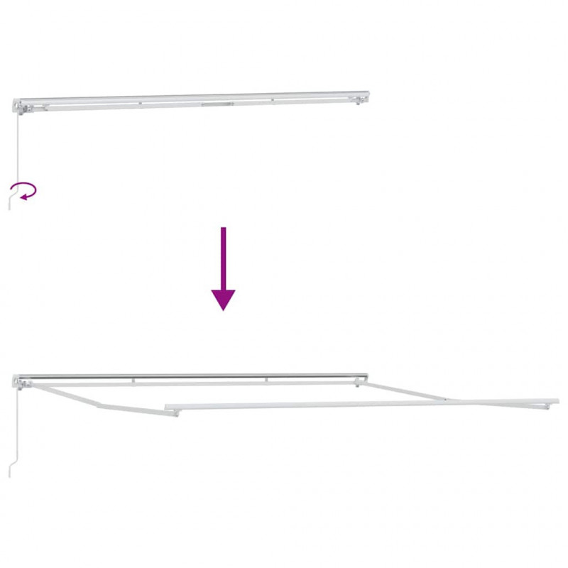 Rama markizy Biały 450 × 350 cm Aluminium