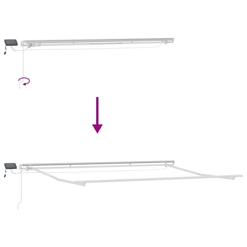 Rama markizy Ze LED Lights Biały 400 × 300 cm Aluminium