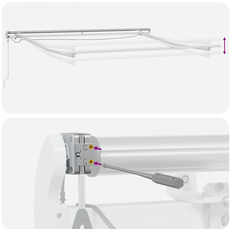 Rama markizy Ze LED Lights Biały 350 x 250 cm Aluminium