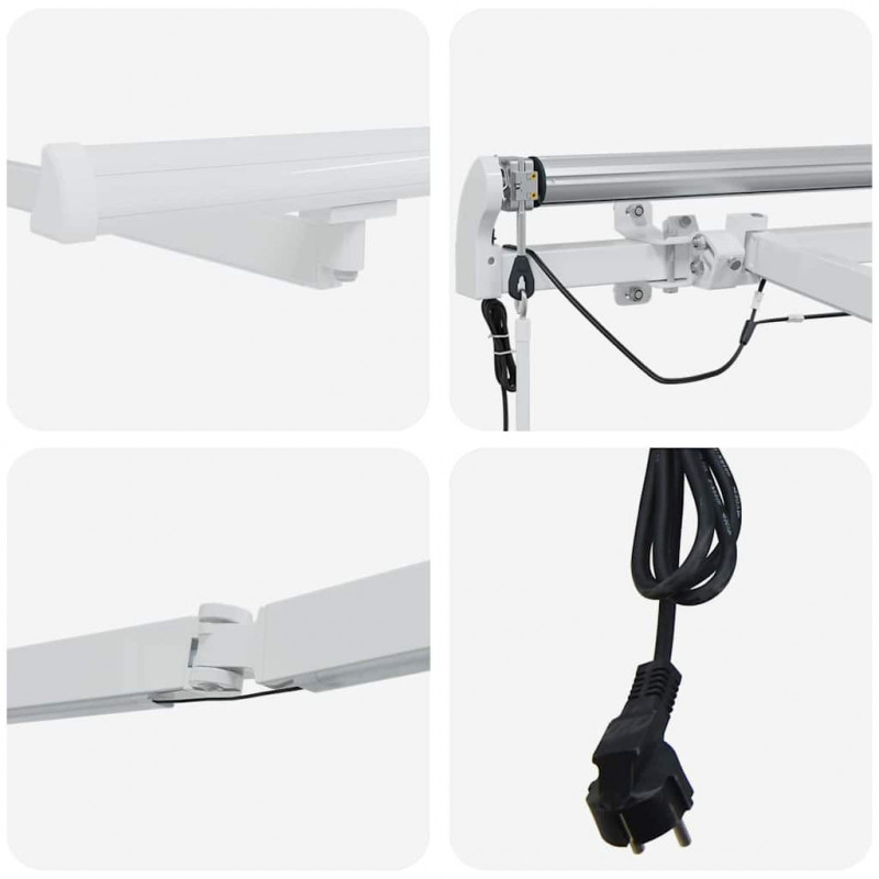 Rama markizy Ze LED Lights Biały 450 × 350 cm Aluminium