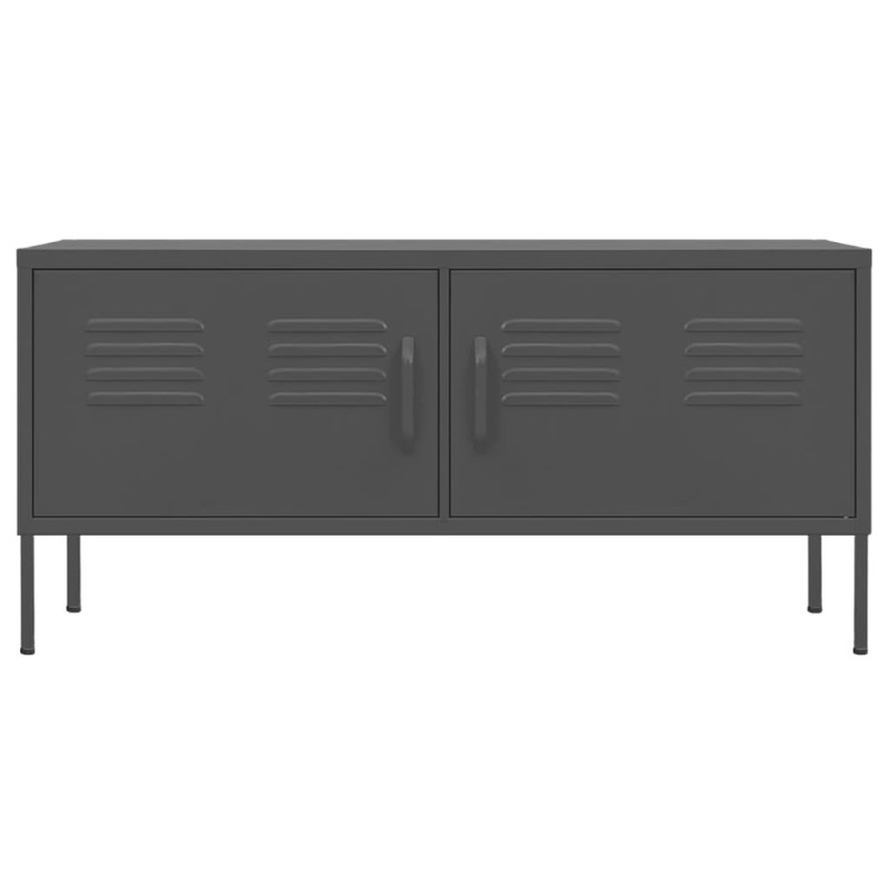 Szafka pod telewizor, antracytowa, 105x35x50 cm, stalowa