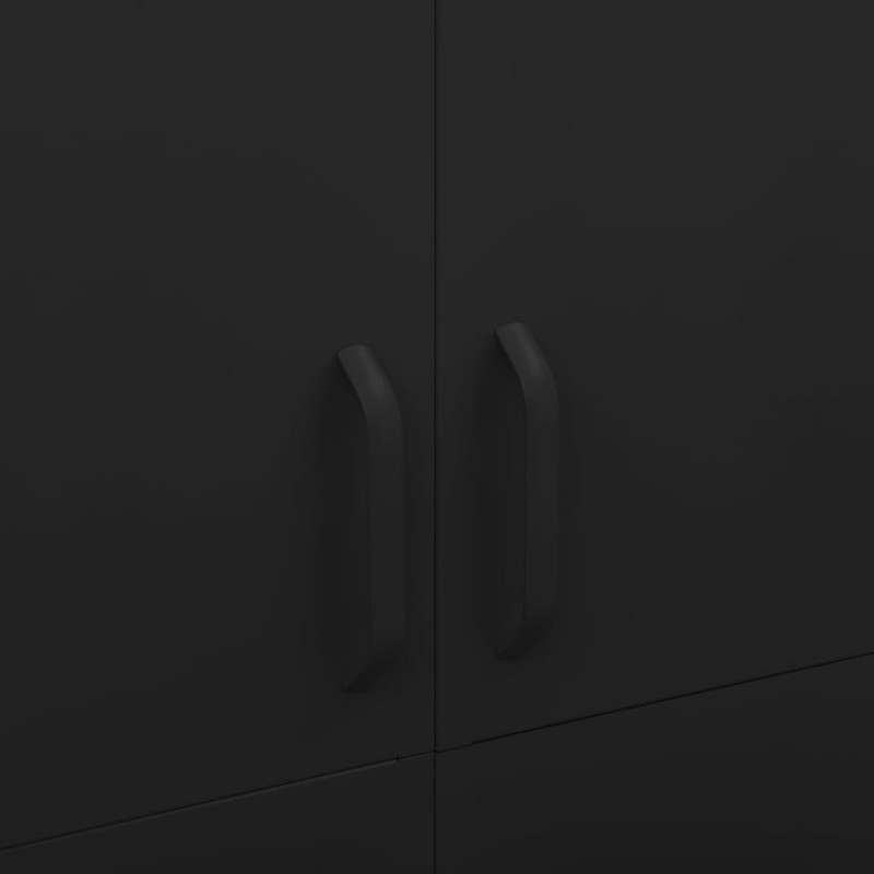 Szafa, czarna, 90x50x180 cm, stalowa