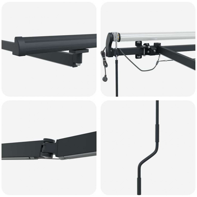 Rama markizy Ze LED Lights Antracyt 600 × 350 cm Aluminium
