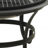 Palenisko i grill 2-w-1, z pogrzebaczem, 56x56x49 cm, stal
