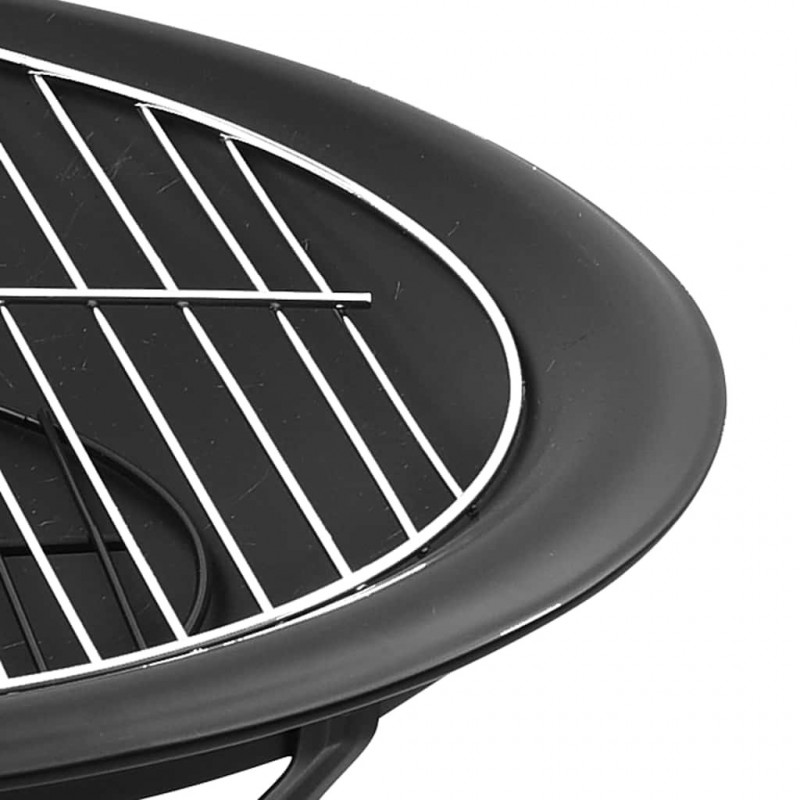 Palenisko i grill 2-w-1, z pogrzebaczem, 56x56x49 cm, stal