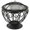 Palenisko i grill 2-w-1, z pogrzebaczem, 59x59x60 cm, stal