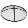 Palenisko i grill 2-w-1, z pogrzebaczem, 59x59x60 cm, stal