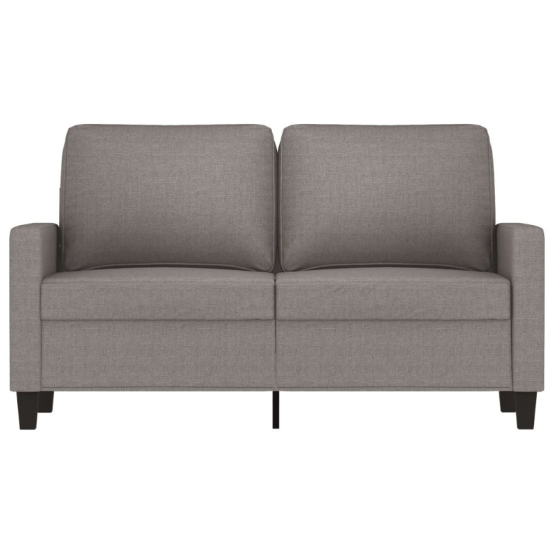 Sofa 2-osobowa, kolor taupe, 120 cm, tapicerowana tkaniną