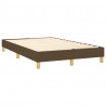 Łóżko kontynentalne z materacem, brązowe, 120x200 cm, tkanina