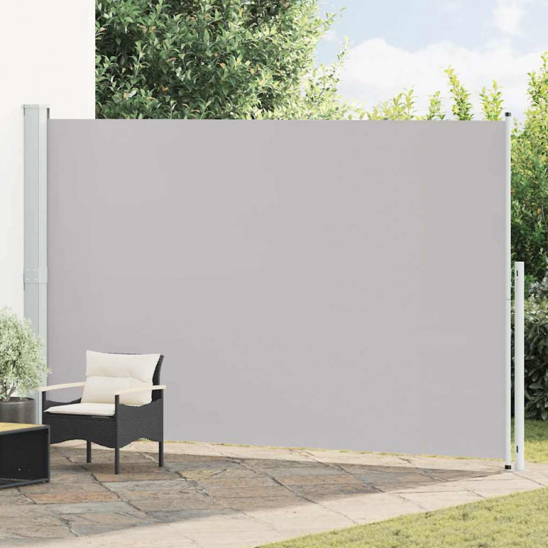 Zwijana markiza boczna na taras, 220x500 cm, szara