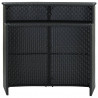 Ogrodowy stolik barowy, czarny, 120x55x110 cm, polirattan