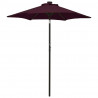 Parasol ogrodowy z LED, bordowy, 200x211 cm, aluminium