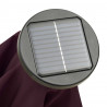 Parasol ogrodowy z LED, bordowy, 200x211 cm, aluminium