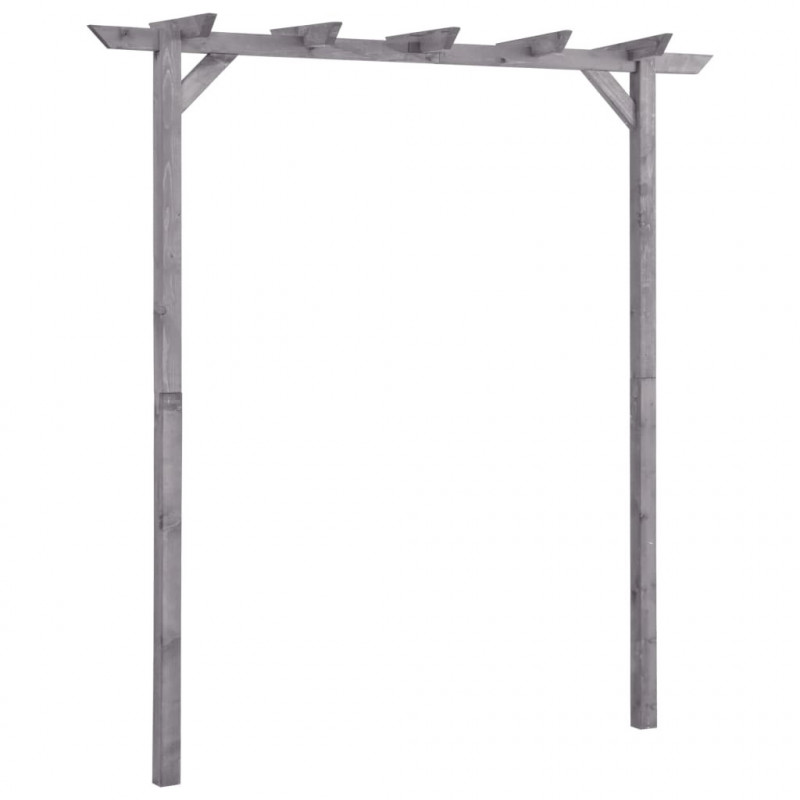 Pergola ogrodowa, szara, 200x40x205 cm, impregnowana sosna