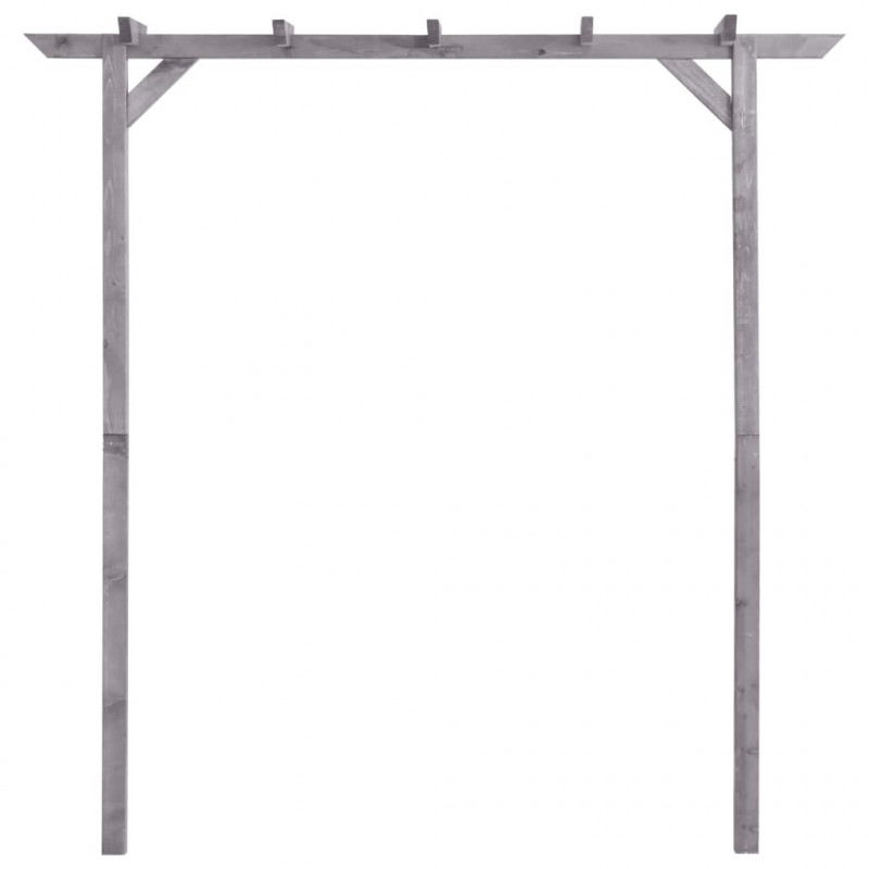 Pergola ogrodowa, szara, 200x40x205 cm, impregnowana sosna