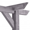 Pergola ogrodowa, szara, 200x40x205 cm, impregnowana sosna