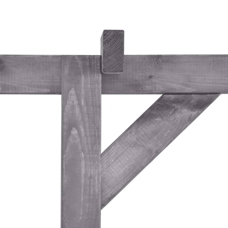 Pergola ogrodowa, szara, 200x40x205 cm, impregnowana sosna