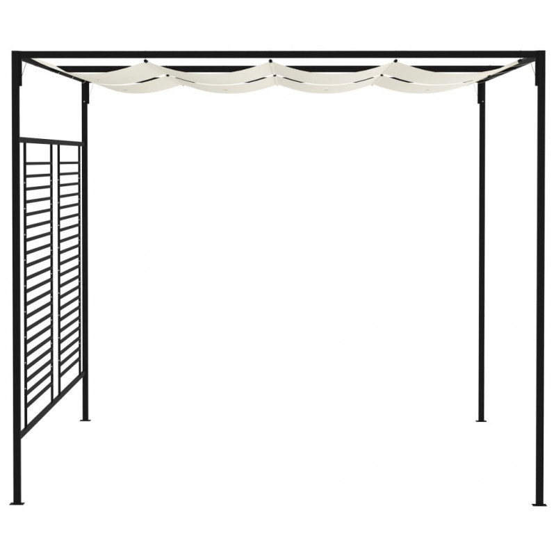 Altana ogrodowa ze zwijanym dachem, 3x4x2,3m, kremowa, 180 g/m²
