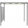Altana ogrodowa ze zwijanym dachem, 3x4x2,3m, kremowa, 180 g/m²