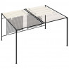 Altana ogrodowa ze zwijanym dachem, 3x4x2,3m, kremowa, 180 g/m²