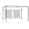 Altana ogrodowa ze zwijanym dachem, 3x4x2,3m, kremowa, 180 g/m²
