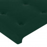 Łóżko kontynentalne z materacem i LED zielony aksamit 80x200 cm