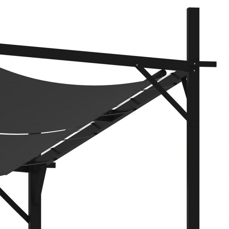 Altana z rozsuwanym dachem, 600x300x233 cm, antracytowa